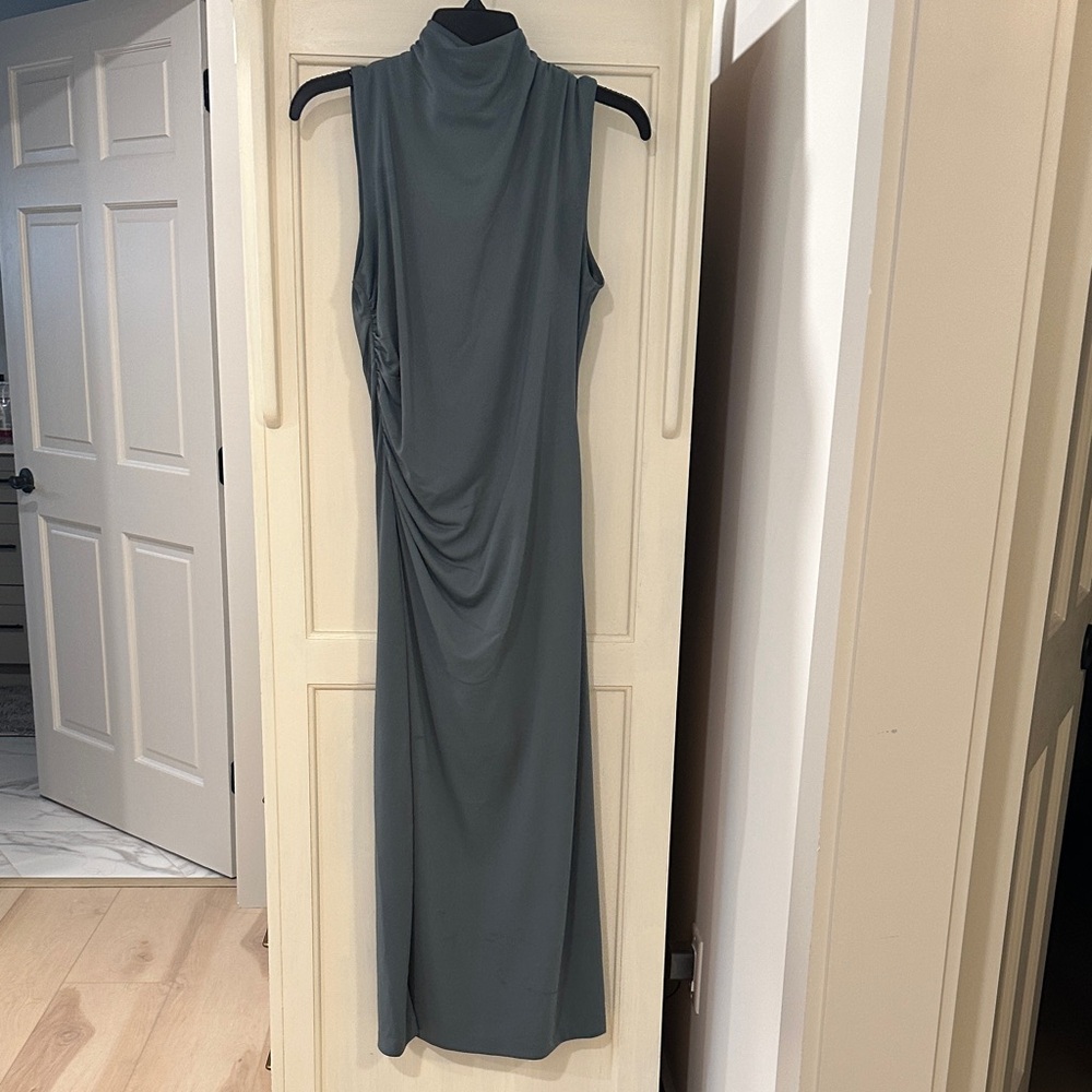 Steve Madden Sleeveless Steel Blue Midi Dress